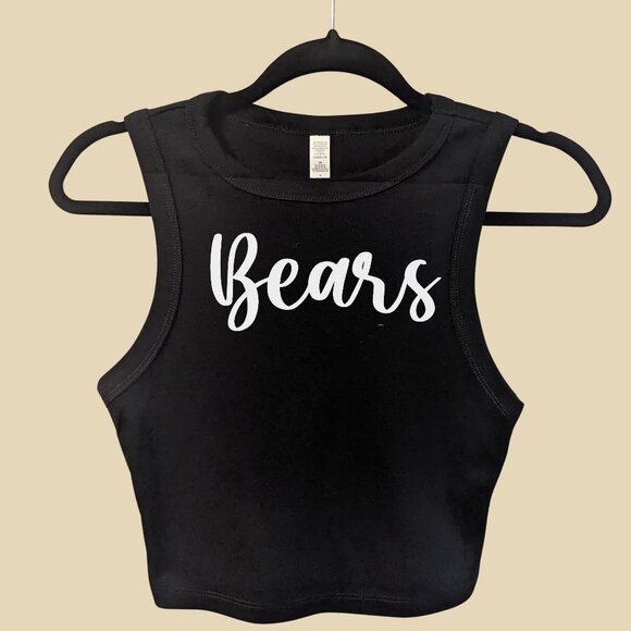 Personalized Cropped Team Mascot College Tank Top Women XS to XL - Picture 6 of 9